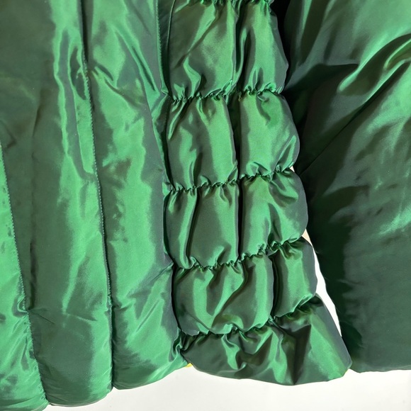 SISSY ME Sz L Puffer Coat Jacket Emerald Green Embroidered Snap Buttons NEW - Picture 6 of 14